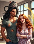 Кот , футболка и утренняя улыбка (Tanya Blackwood)